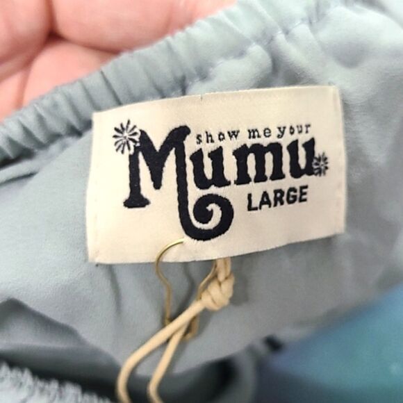 Show Me Your Mumu Bridesmaid Heather Halter Dress in‎ Silver Sage Crisp Large - Picture 4 of 6